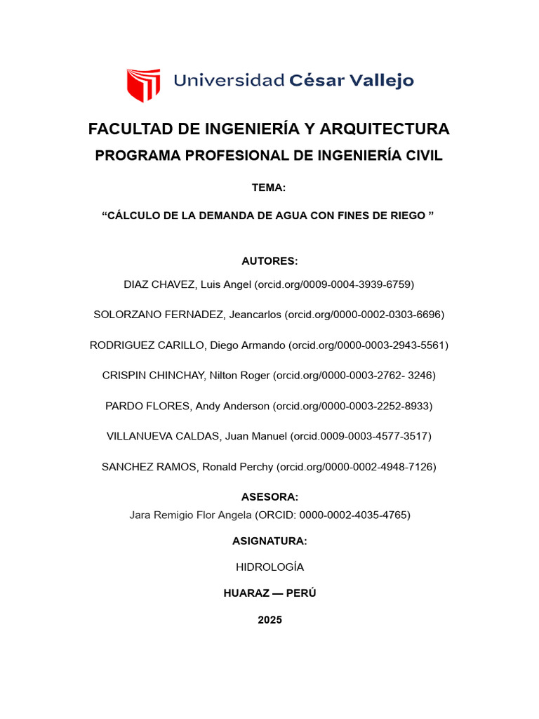 Demanda de Agua para Riego Agrícola | PDF | Evapotranspiración | Riego