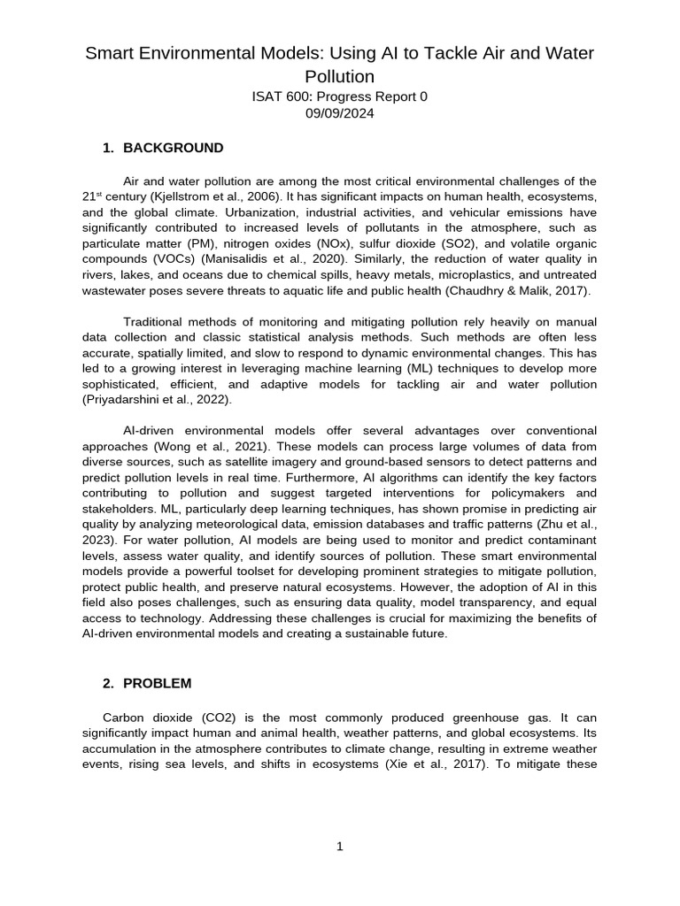 AI Models for Air and Water Pollution | PDF | Carbon Sequestration ...