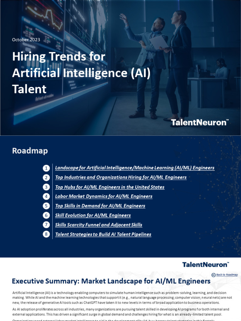 Hiring Trends For Ai Talent Talentneuron Pdf Artificial