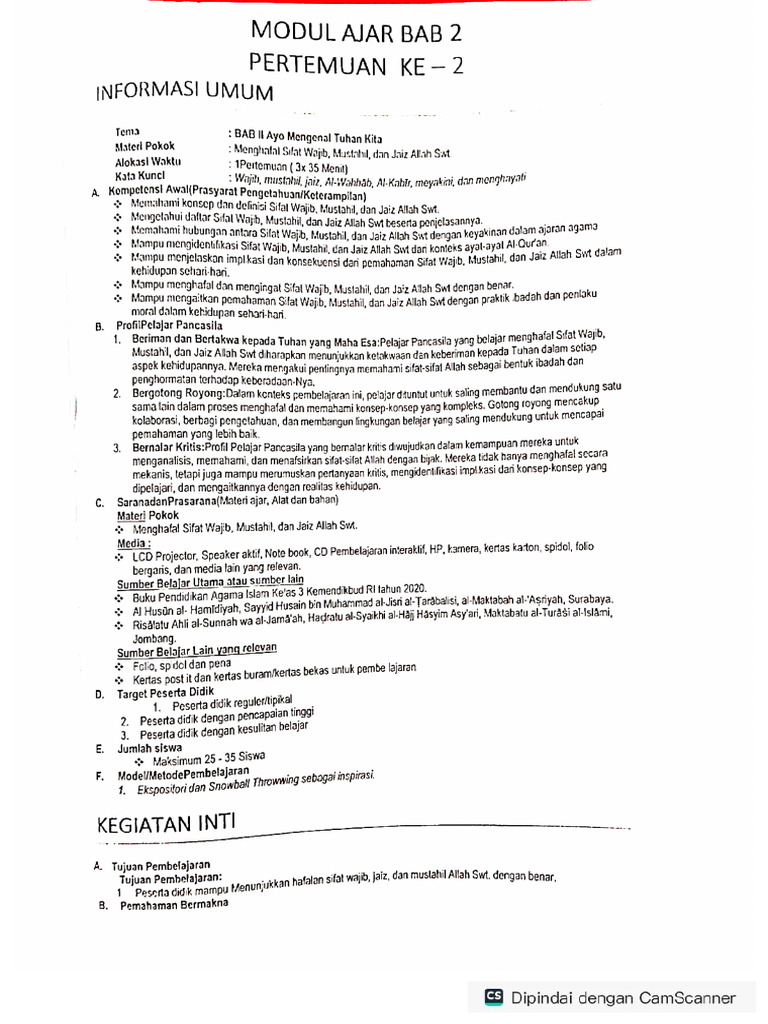 Butir 4.1 MA Berdiferensiasi Pai | PDF