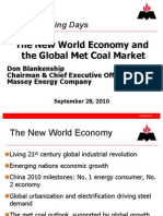 The New World Economy and the Global Met Coal Market
