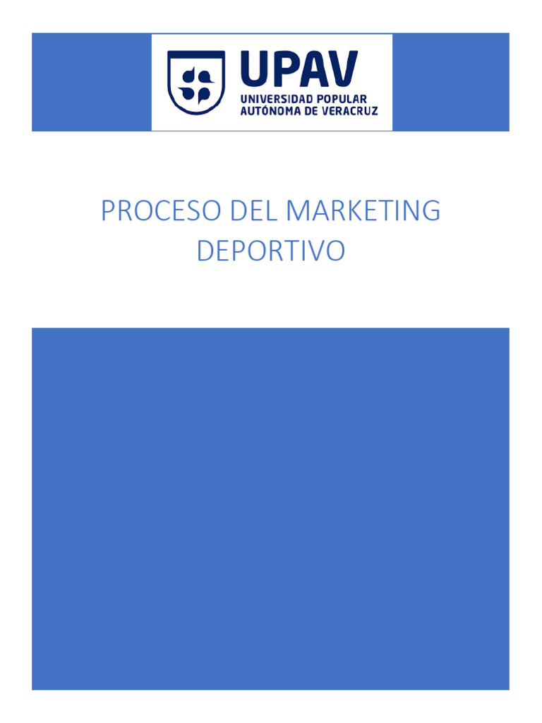 Proceso del Marketing Deportivo | PDF | Marketing | Deportes