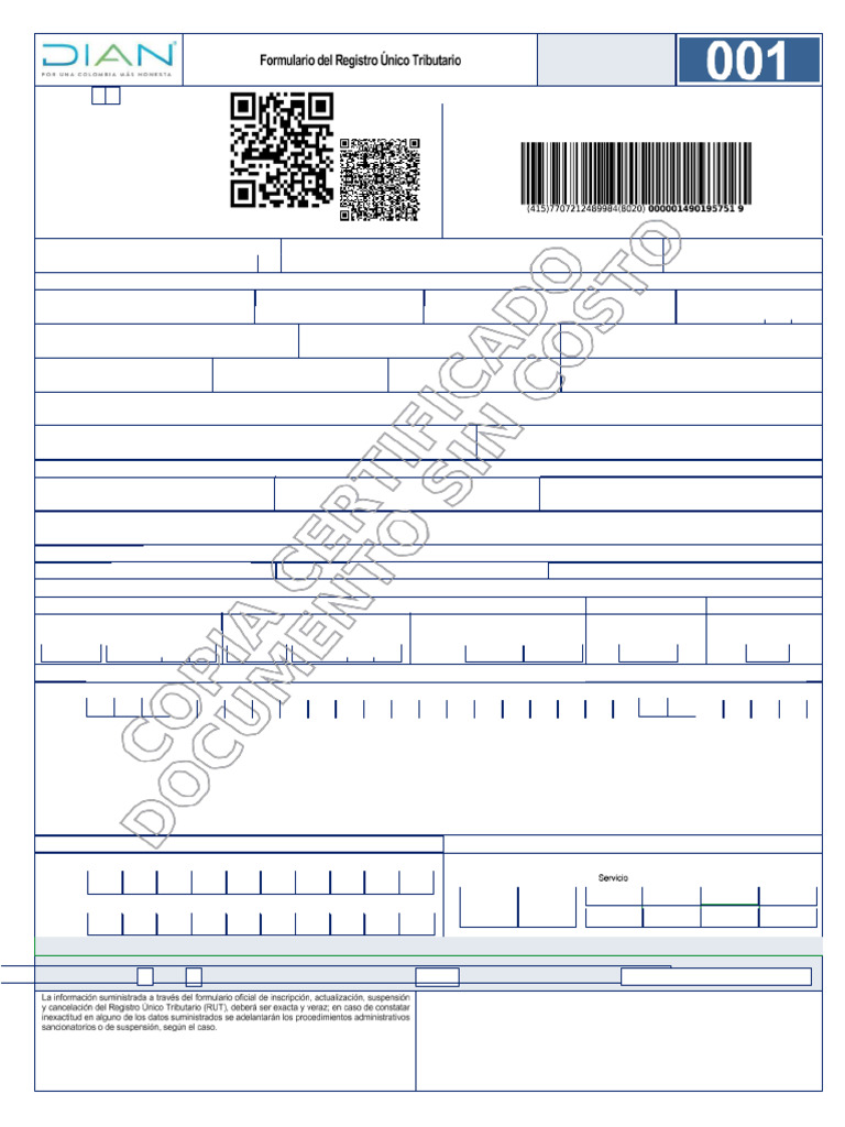 Registro Único Tributario en Colombia | PDF | Bogotá