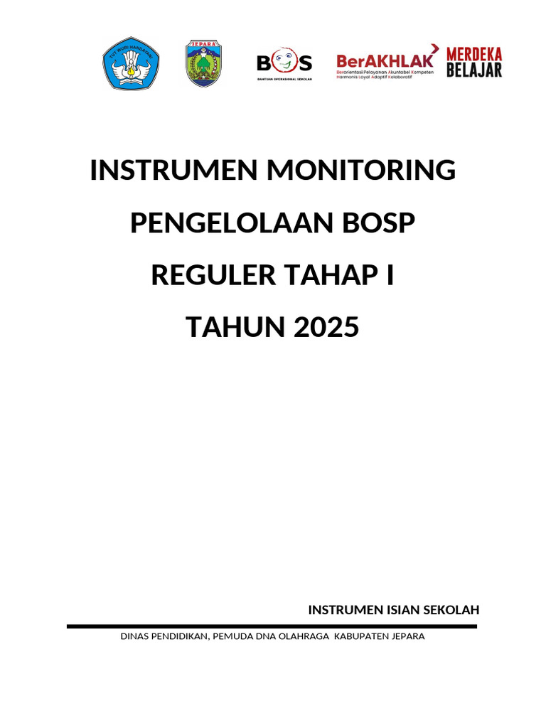 Instrumen Monitoring BOSP | PDF