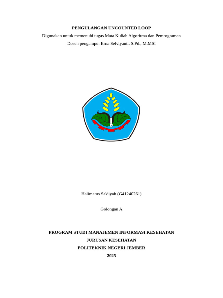 Memahami Uncounted Loop dalam Pemrograman | PDF