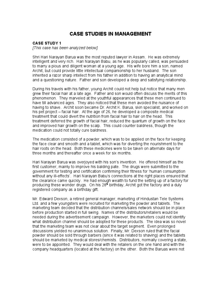 Case Studies in Management | PDF | Distribution (Business) | Employment