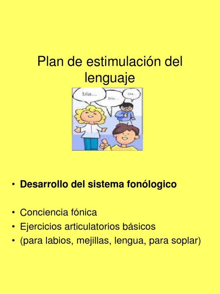 Plan de Estimulación del Lenguaje Infantil | PDF | Oración (Lingüística ...