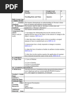 Newton's Laws of Motion Lesson Plan | PDF | Newton's Laws Of Motion | Force