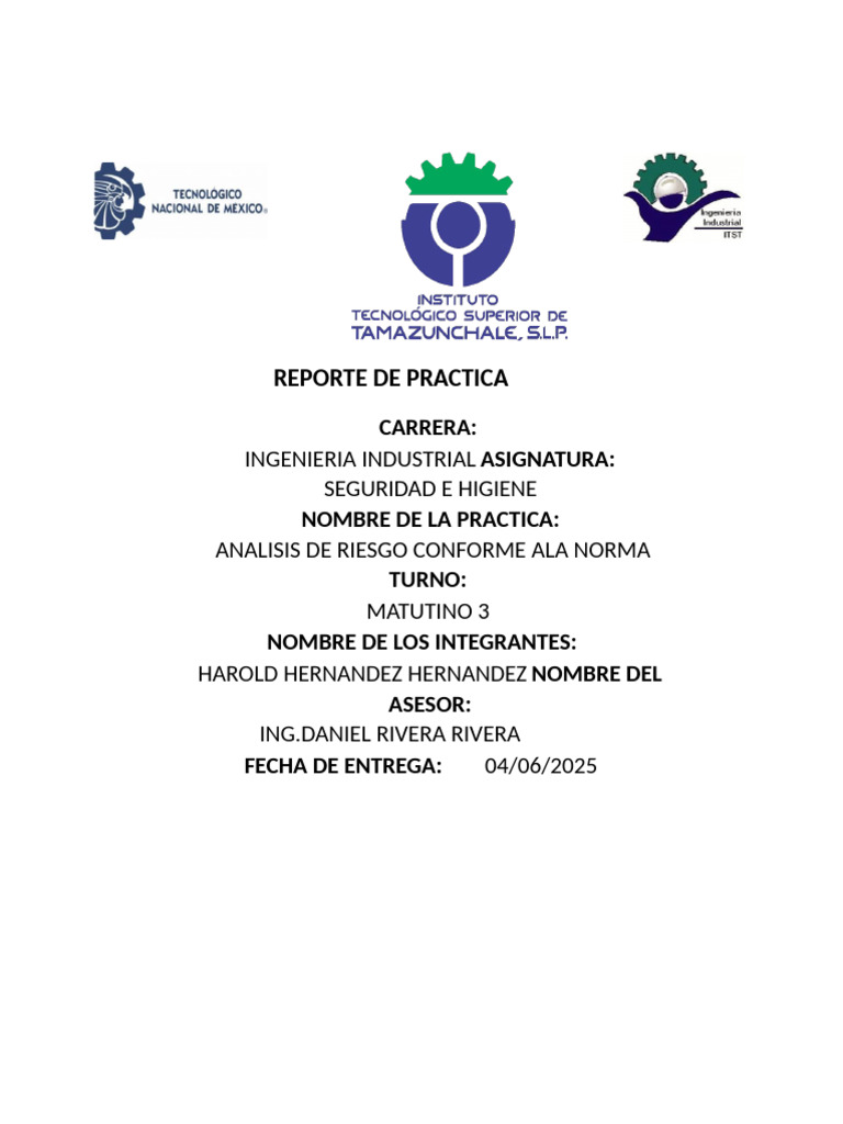 Análisis de Riesgo en Seguridad Industrial | PDF