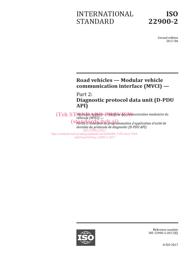 ISO 22900-2: D-PDU API Standard | PDF | Modular Programming | Resource ...