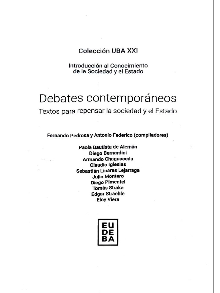 Debates Contemporáneos Pedrosa Pdf