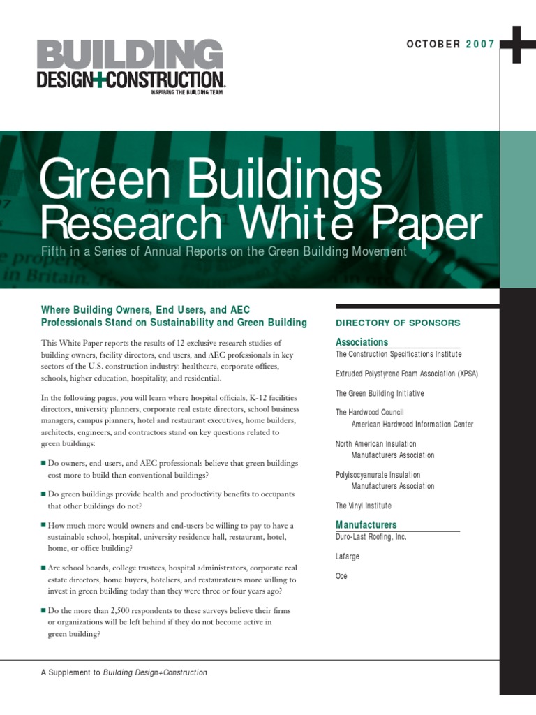 research paper on green building materials