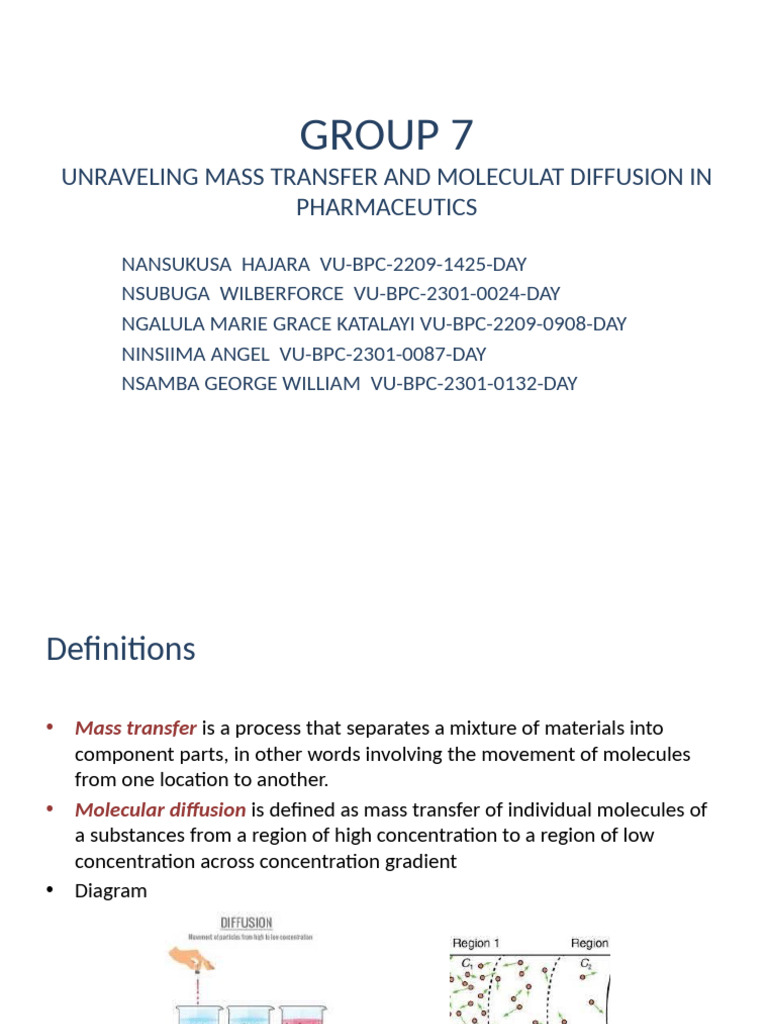 Pharmaceutics Notes On Unit Operations | PDF | Diffusion | Distillation
