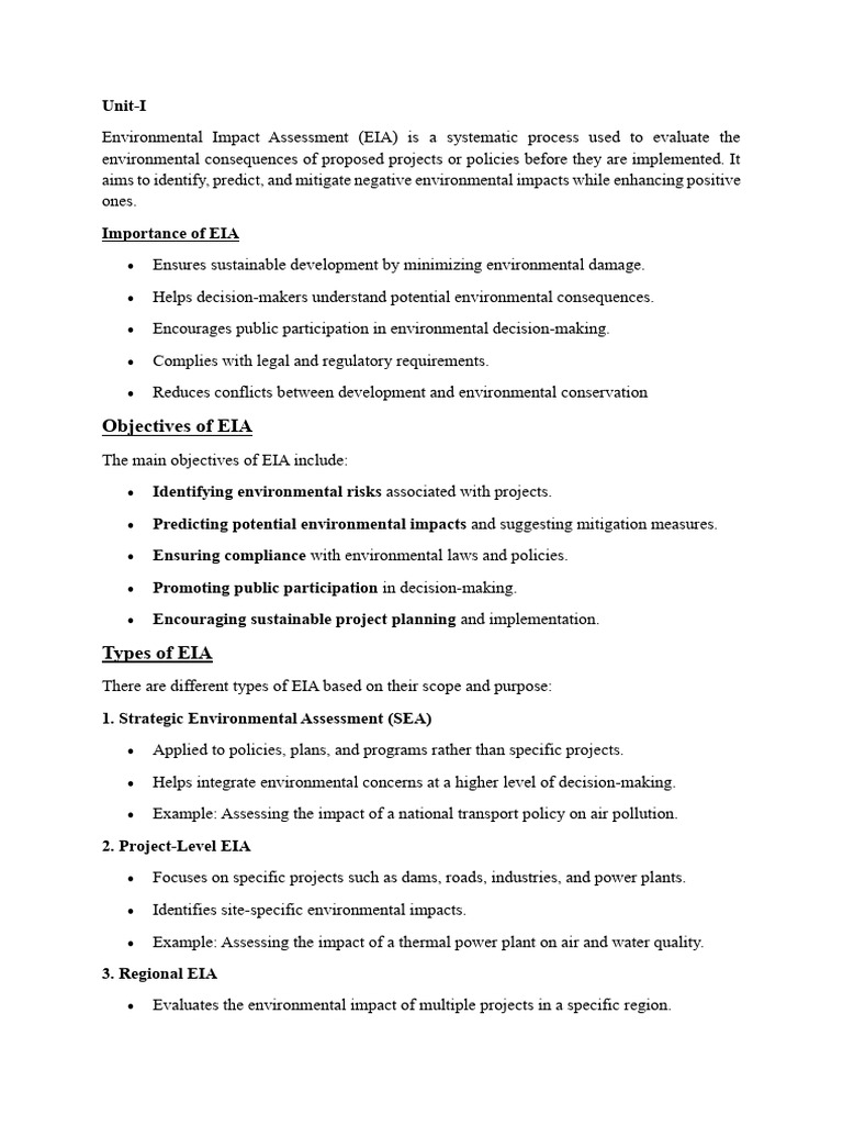 EIA Process and Environmental Impact | PDF | Environmental Impact ...
