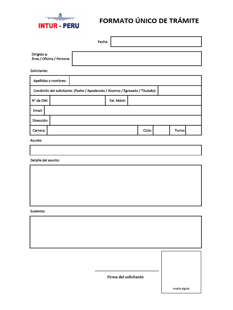 Formato Único de Trámite: Firma Del Solicitante | PDF