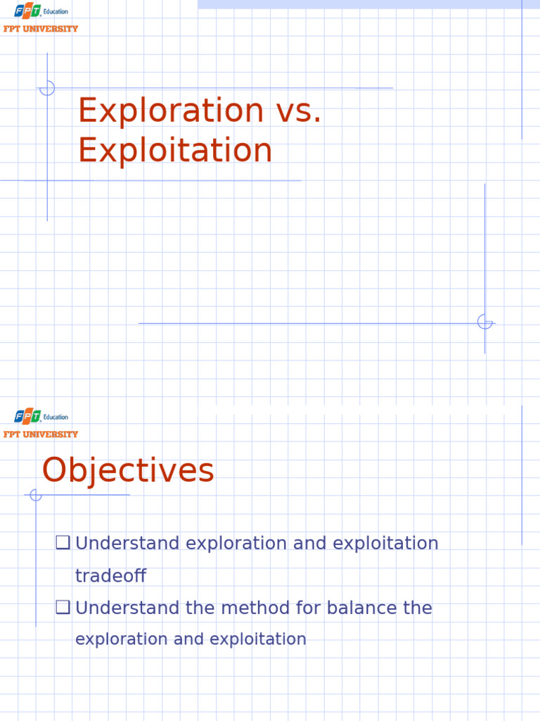 1.3 Exploration vs. Exploitation Tradeoff | PDF