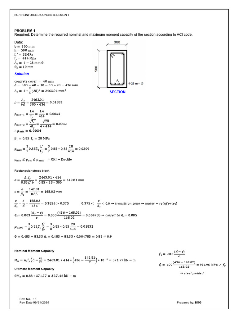 005-Rc-1-Flexural Analysis of Beams-Srrb - Examples | PDF | Beam ...