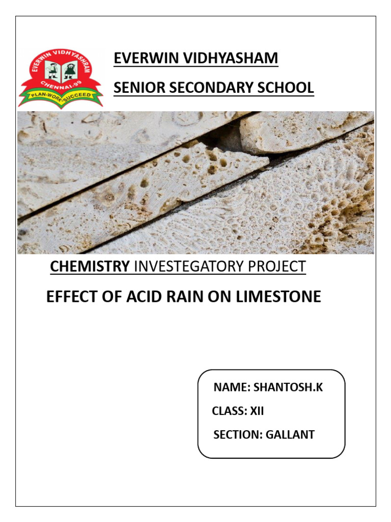 Acid Rain's Impact on Limestone | PDF | Oxide | Sulfuric Acid