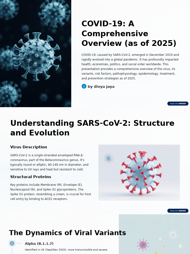 COVID 19 A Comprehensive Overview As of 2025 | PDF | Virus | Virology