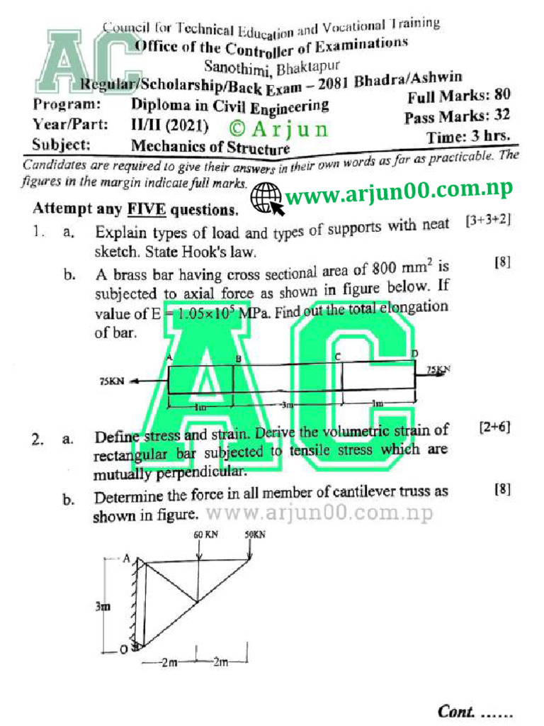 4th Semester Civil Engineering Notes | PDF