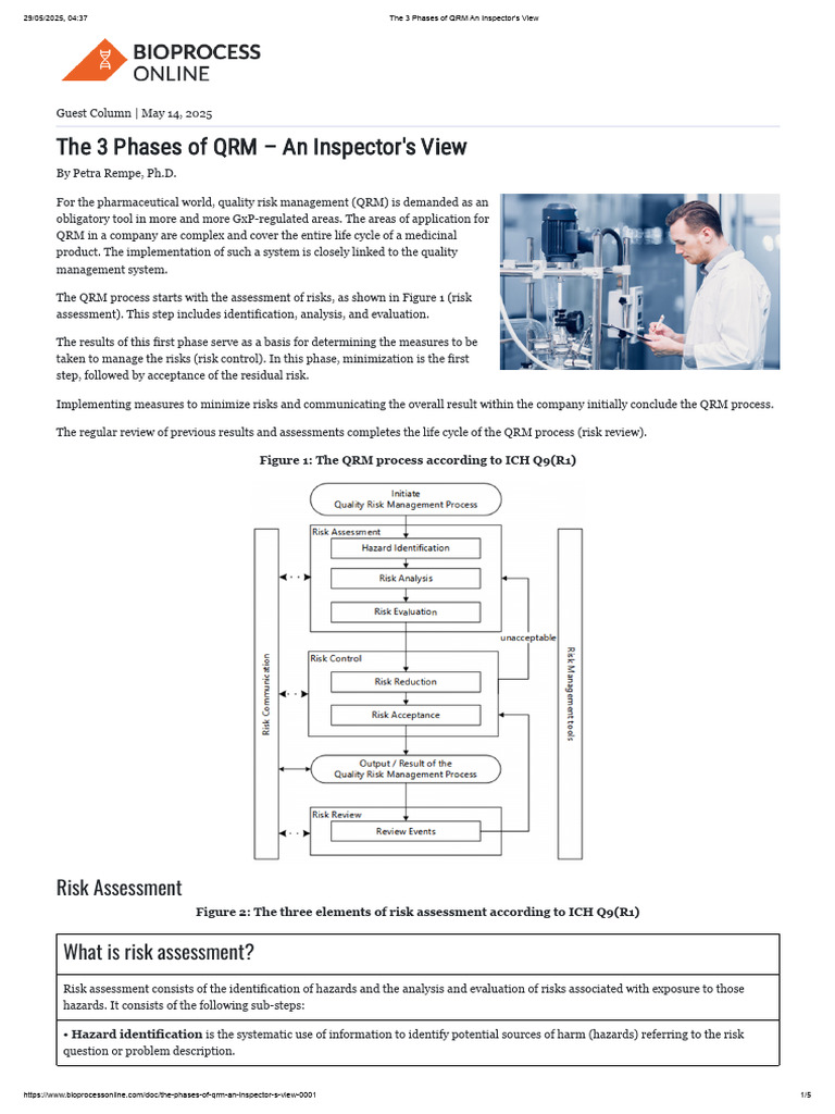The 3 Phases of QRM An Inspector's View | PDF | Risk | Risk Management