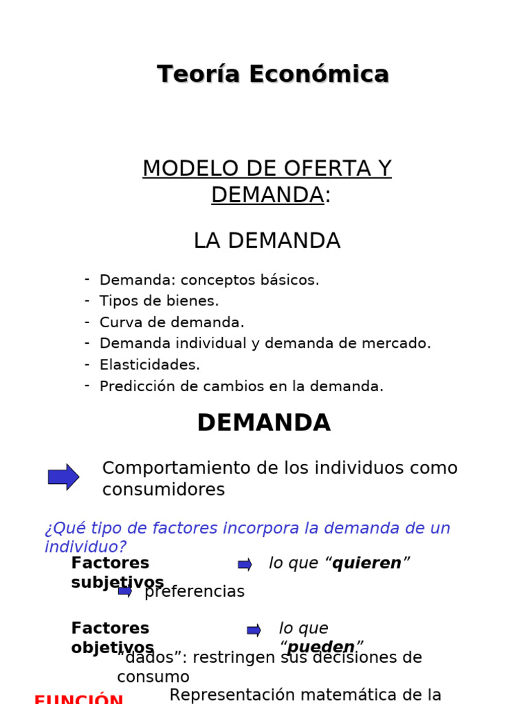Demanda | PDF | Elasticidad (economía) | La elasticidad precio de la ...