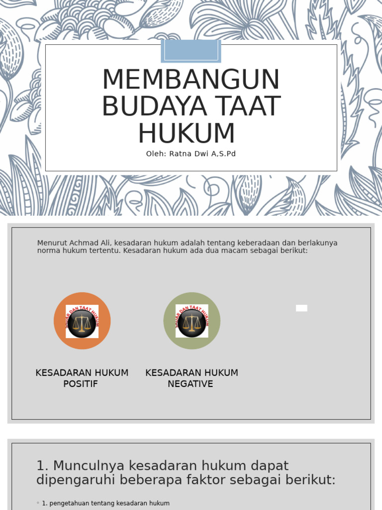 Membangun Budaya Taat Hukum | PDF