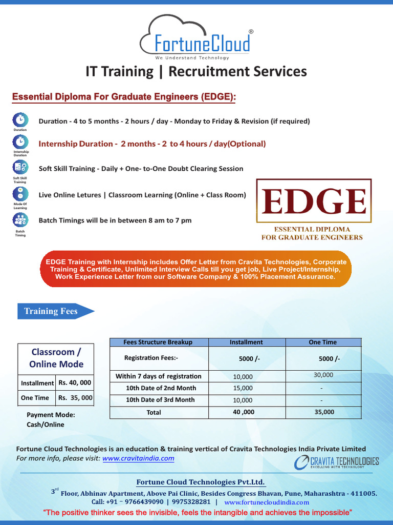 EDGE Course Fees | PDF