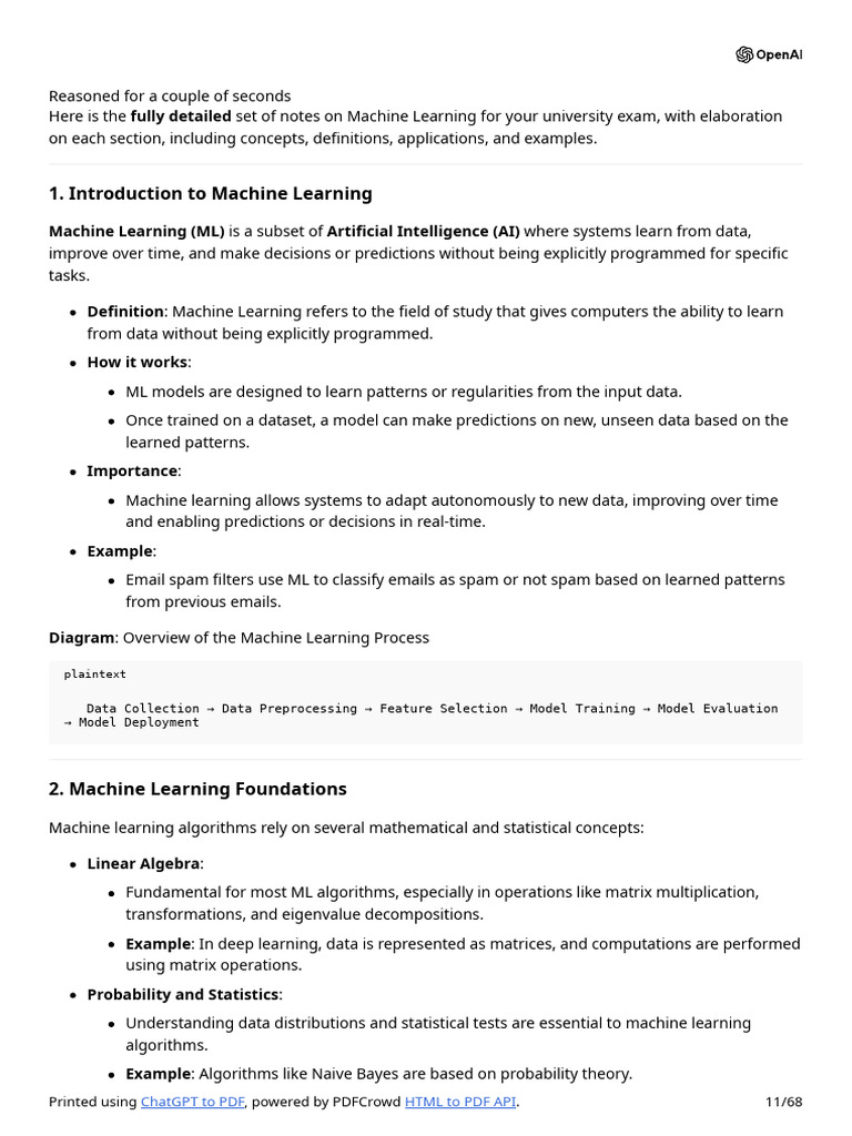 Machine Learning Unit 1 Que and Ans | PDF | Machine Learning ...