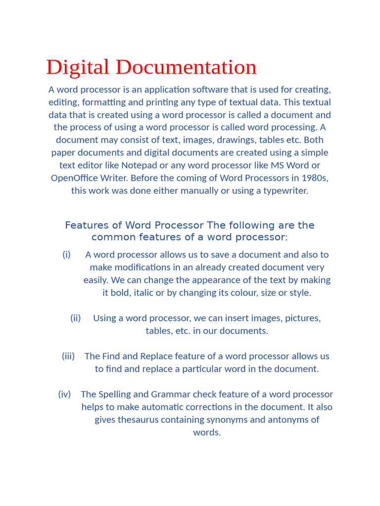 Digital Documentation | PDF