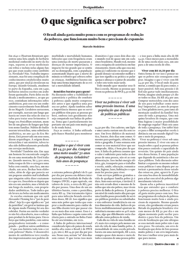 A Realidade da Pobreza no Brasil | PDF | Pobreza | Pobreza e Pessoas em ...