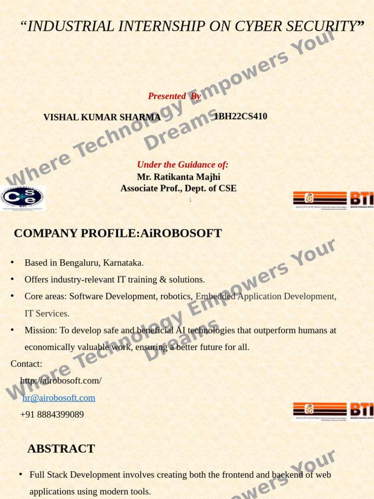 ASIS Internship in Full Stack Development | PDF | Computing | Software ...