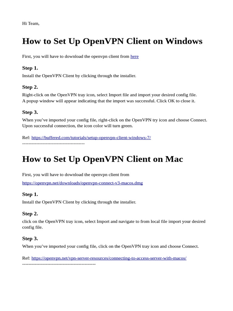 Setting Up OpenVPN on Windows, Mac, Ubuntu | PDF