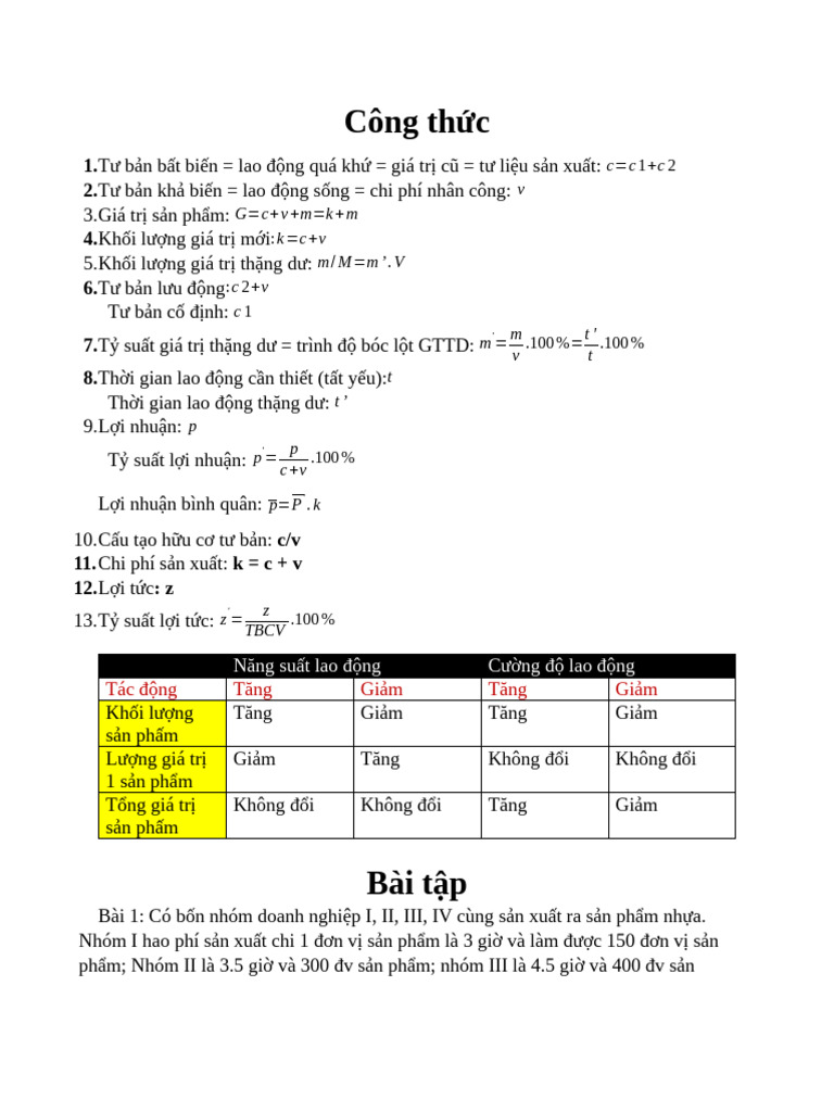 Công TH C | PDF