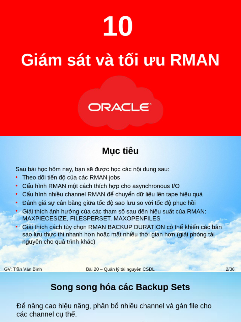 Les 10 Tune RMAN | PDF