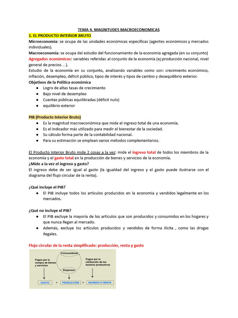 Tema 4 5 6 7 Economia | PDF | Tipo de cambio | Producto Interno Bruto