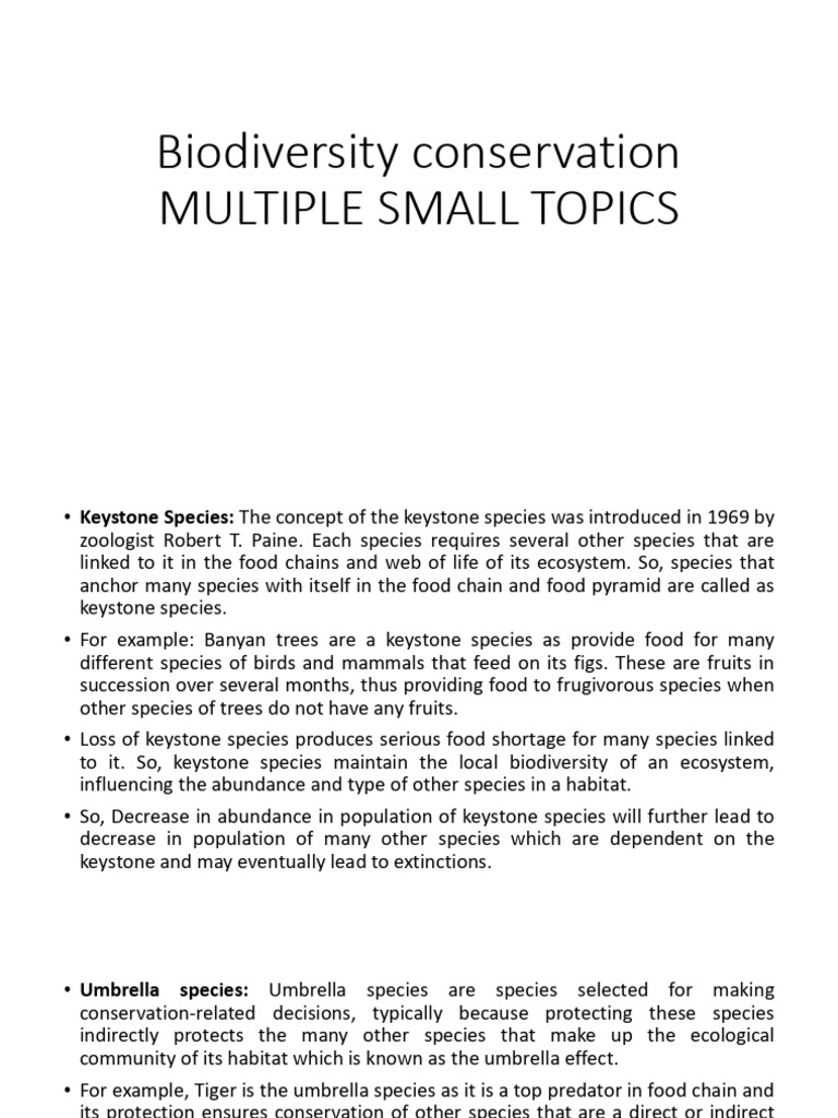 Biodiversity Conservation Strategies | PDF | Conservation Biology ...
