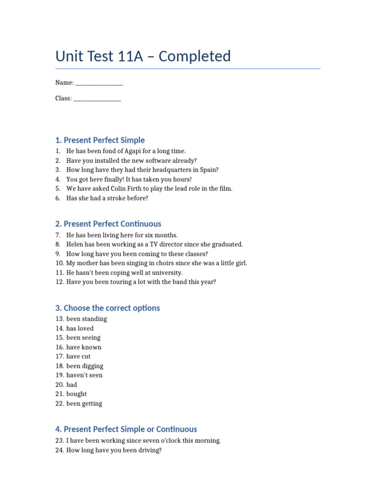 Unit Test 11a Completed Pdf