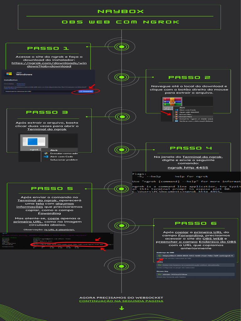 Configuração do ngrok para OBS WEB | PDF | Rede mundial de computadores ...