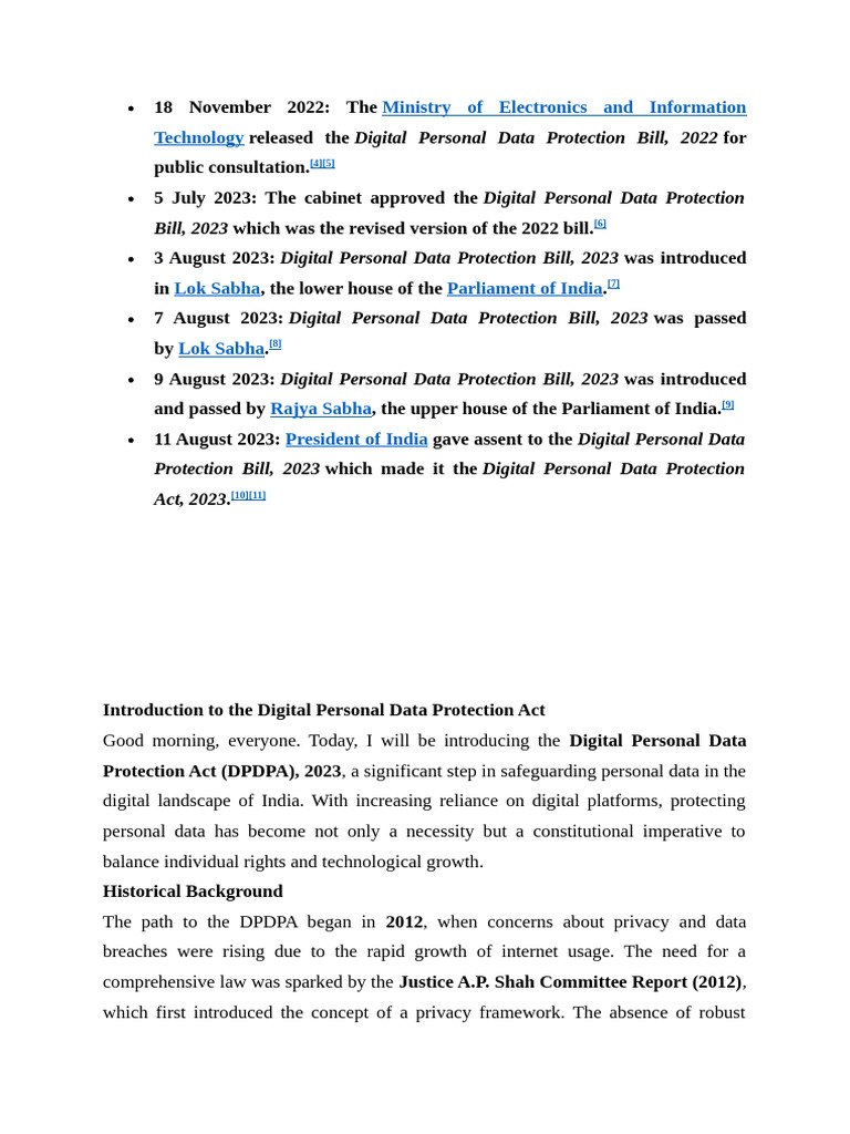 Digital Personal Data Protection Act 2023 | PDF | Privacy | Human Rights