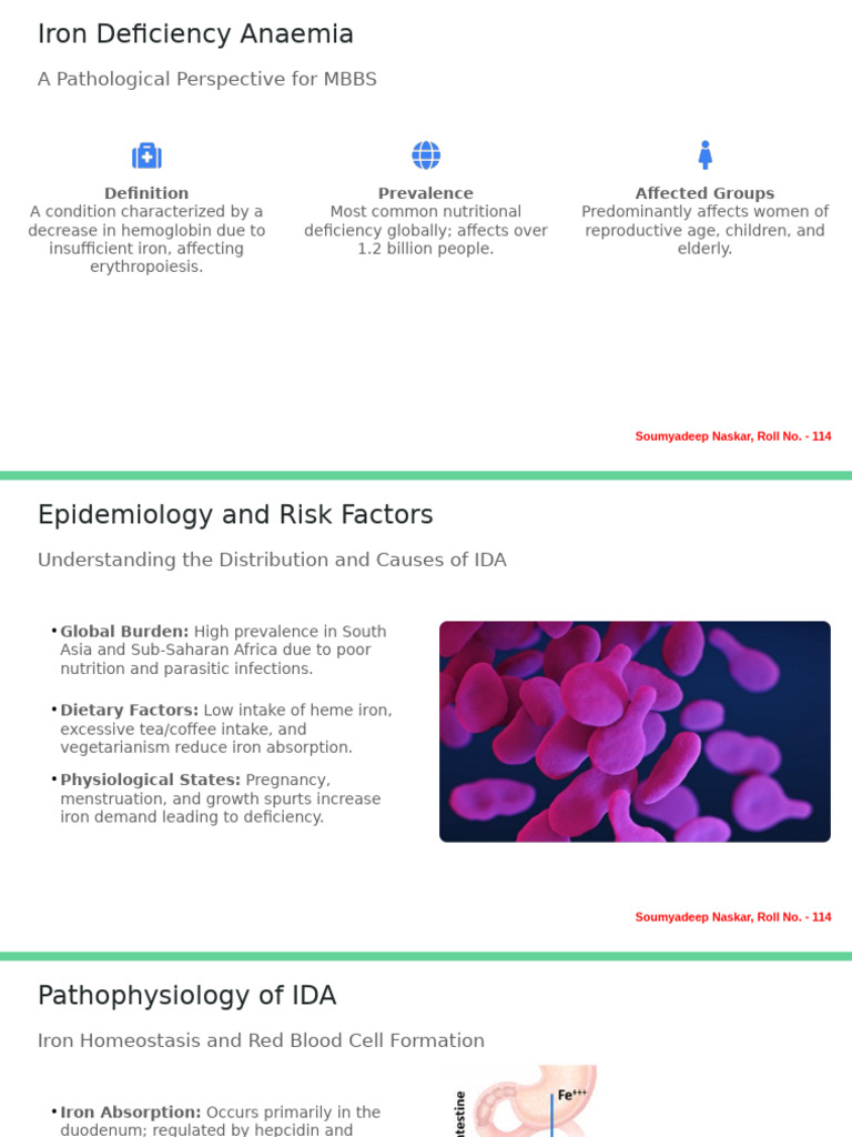 Iron Deficiency Anaemia by Soumyadeep - Final | PDF | Anemia | Medical ...