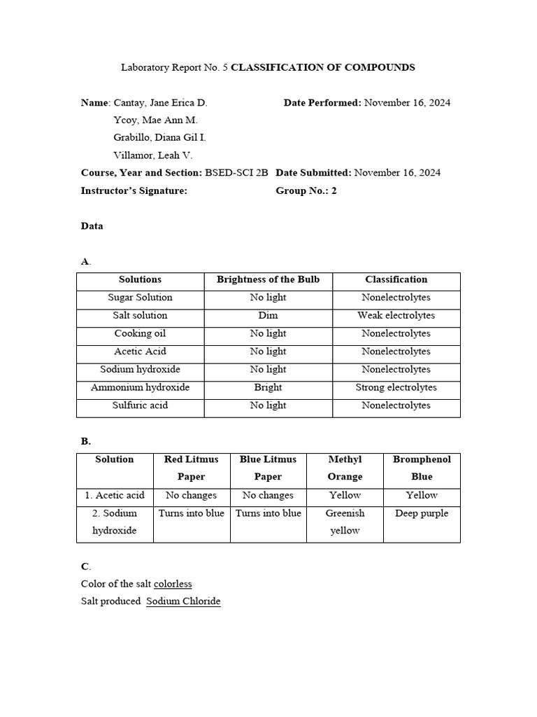 Laboratory Report | PDF