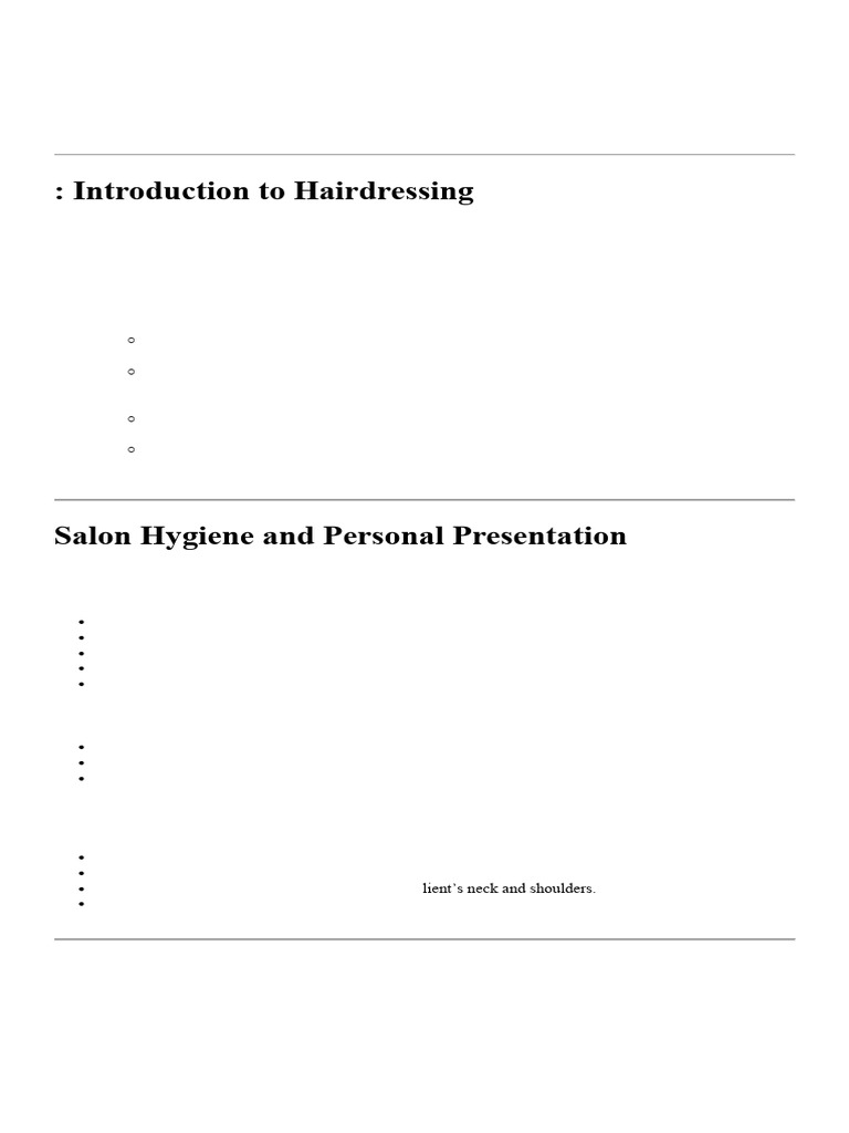 Hairdressing Training Guide and Techniques | PDF | Hairstyle | Hair