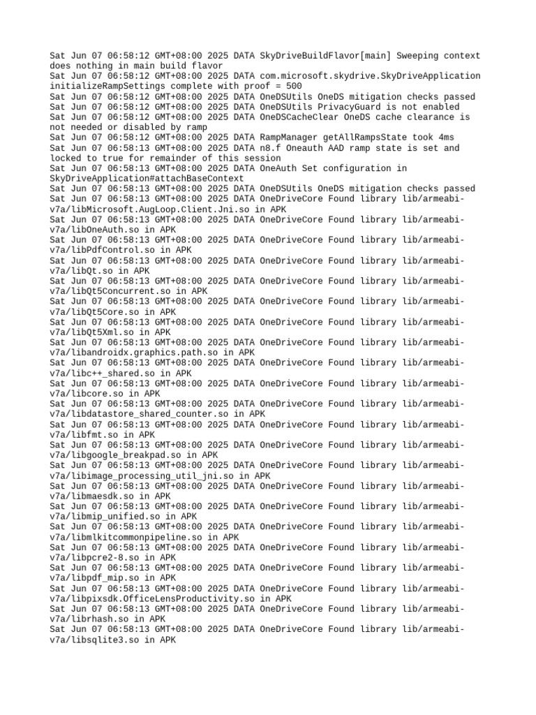 OneDrive Library Initialization Log | PDF | Computer File | Databases