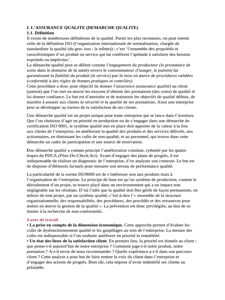 Démarche qualité : principes et outils | PDF | Management de la qualité ...