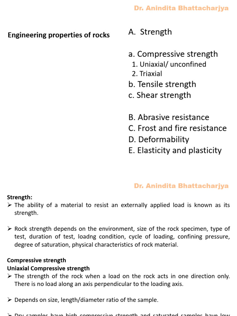 Module 3 Engineering Prop of Rocks | PDF | Strength Of Materials ...