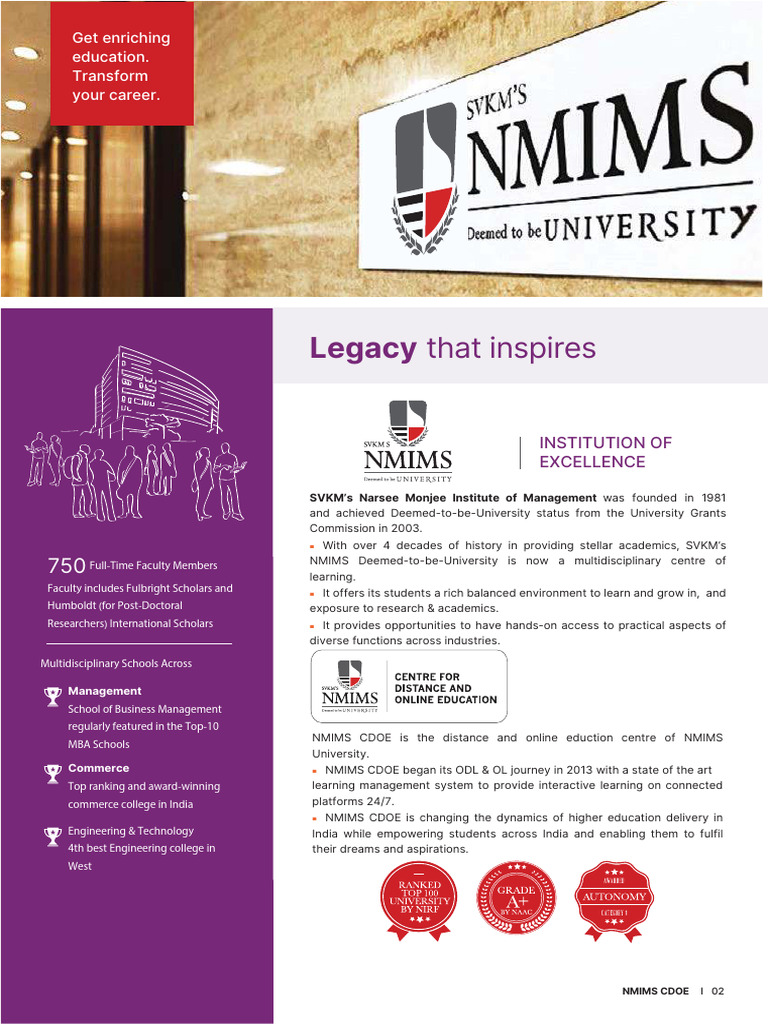 NMIMS Online MBA Program Overview | PDF | Marketing | Business
