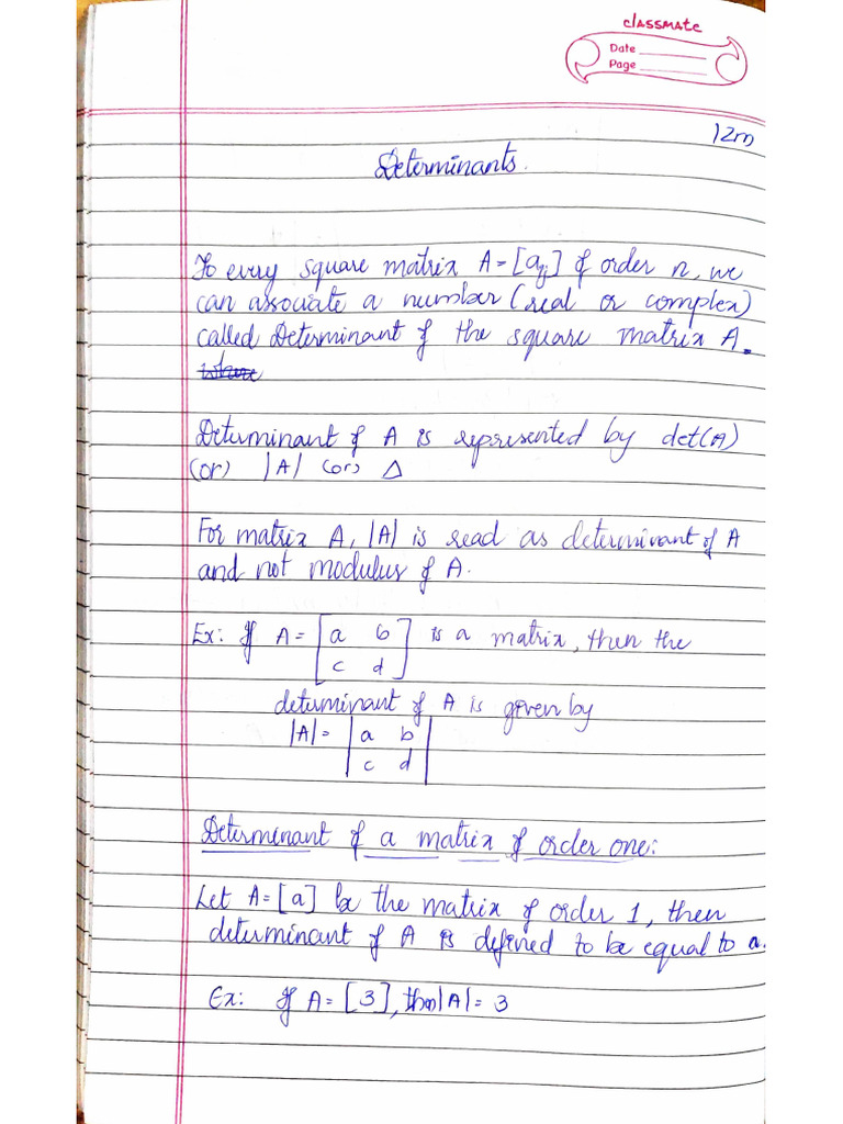 Determinants Pdf