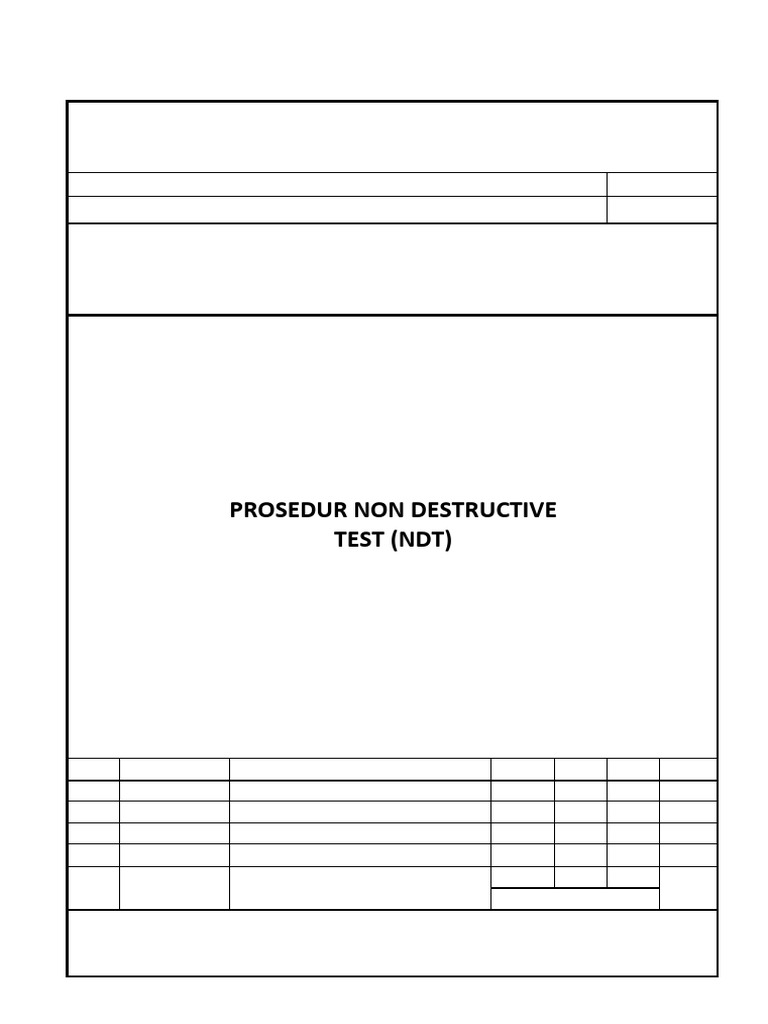 Prosedur Non Destructive Test (NDT) | PDF