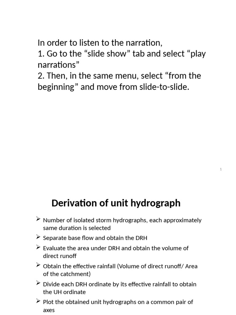 Unit Hydrograph Derivation Guide | PDF | Environmental Science ...